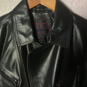 Ralph Lauren Black Leather Jacket (M)